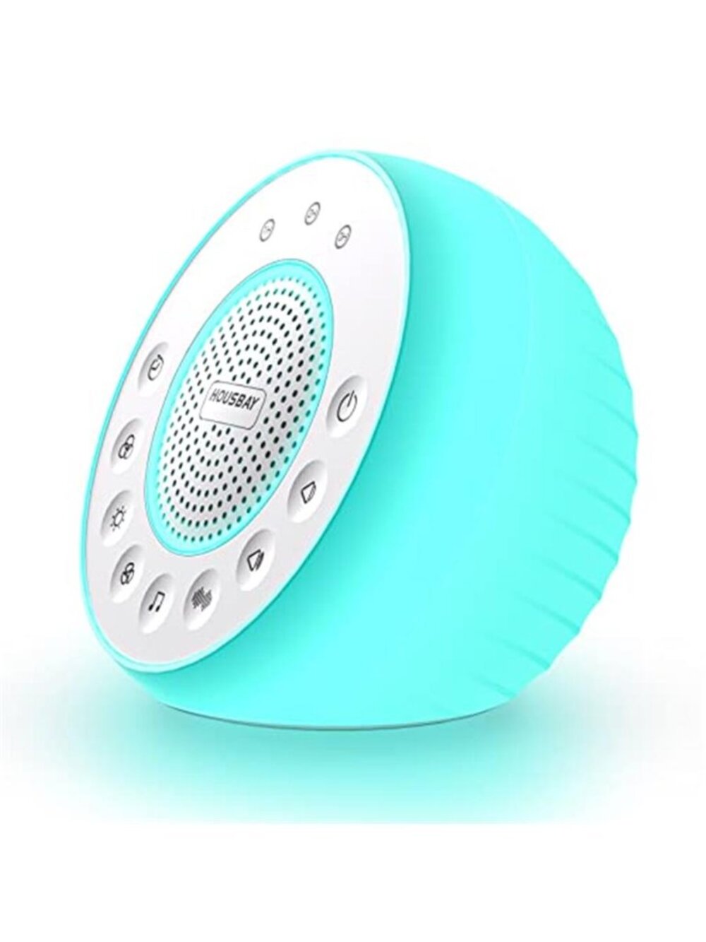 New Glows White Noise Sound Machine, 31 Soothing Sounds, Colored NightLight